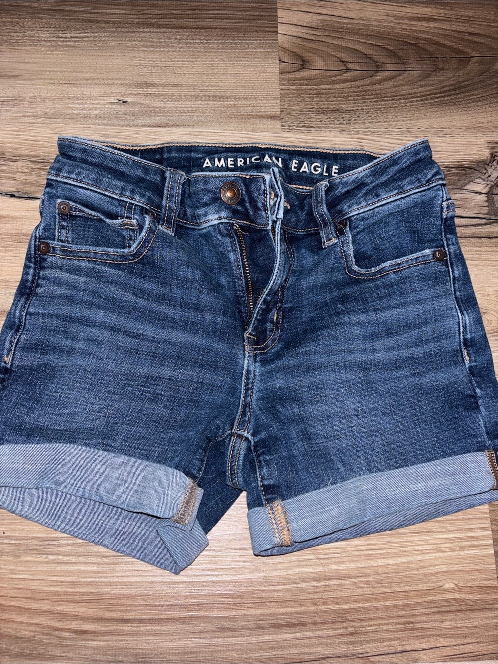 american eagle high rise shorts